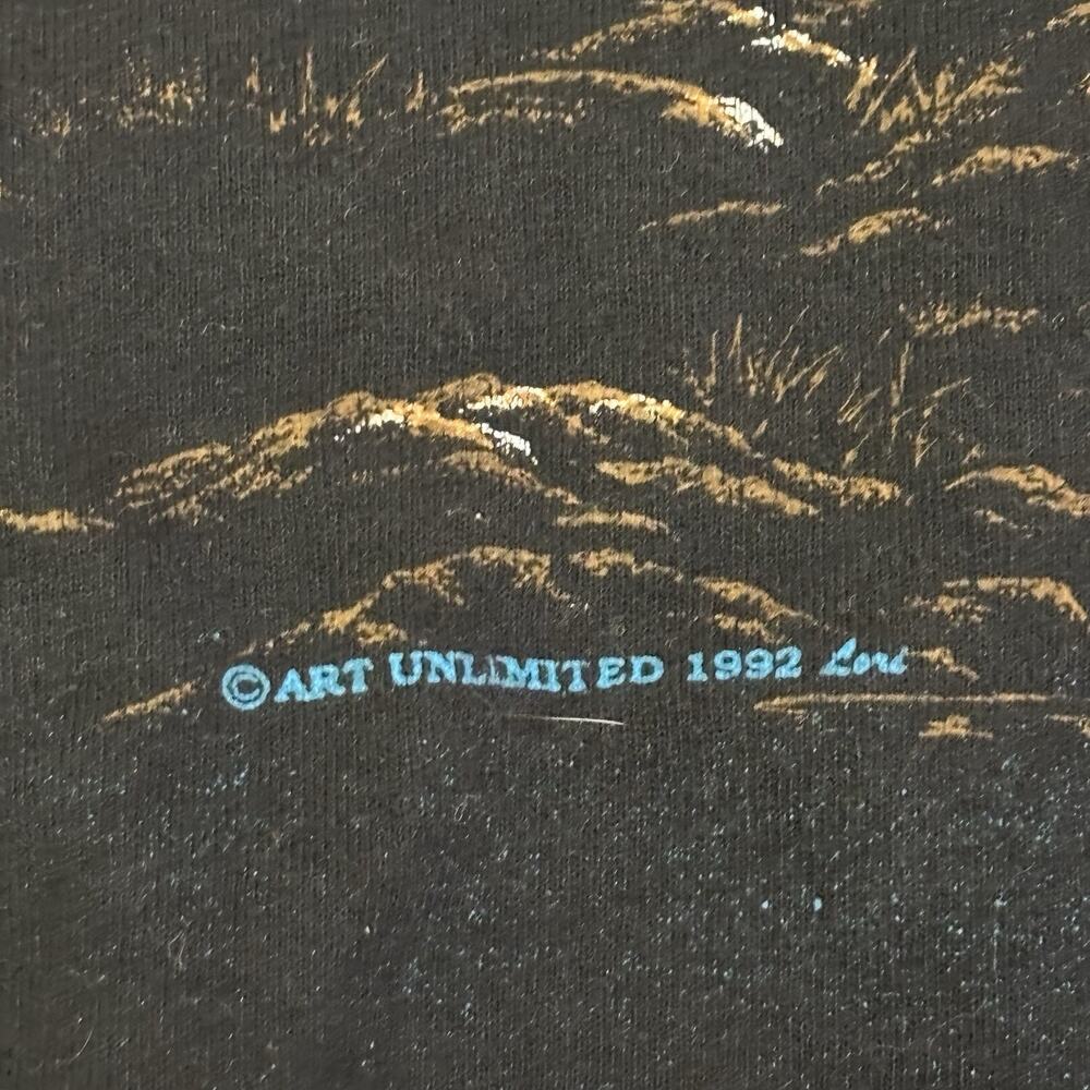 Vintage 90s Art Unlimited Henley T Shirt XXL 2XL Bald Eagle Nature 1992 - Picture 7 of 9